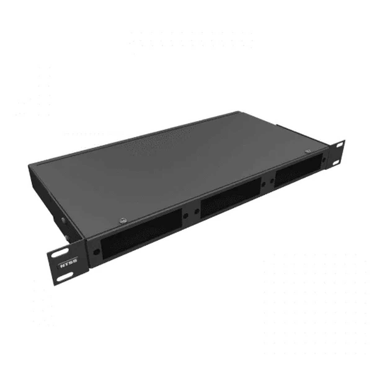 Кросс оптический NTSS 19″ 1U, 24 порта SC/UPC, 9/125 мкм, черный (RAL 9005)